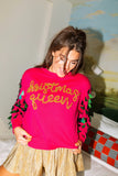 QUEEN OF SPARKLES PINK CHRISTMAS QUEEN TREE SWEATER